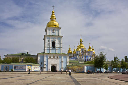 Kiev, Ukraine - May 06, 2010: Mihaylovskiy monastery - one of main architecture landmarks of Kiev, capital of Ukriane.のeditorial素材