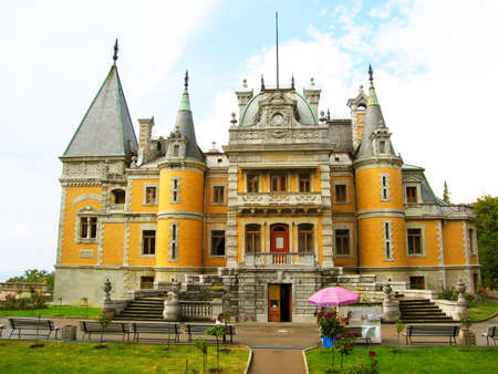 Massandrovskiy palace of Russian kings in region Massandra in Crimea, Ukraine, build in 1881-1902.のeditorial素材