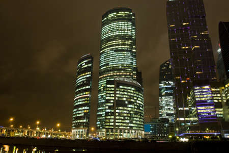 MOSCOW  OCTOBER 10: business centre Moscow-city - one of grandiose modern construction projects of the world in 21 century, built from 2004 till 2011, October, 2011, Moscow.のeditorial素材