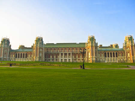 Palace of queen Ekaterina Second Great in Tsaritsino in Moscow, Russia.のeditorial素材