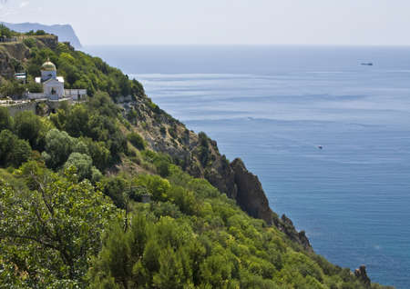 Monastery of Santa George in place Fiolent in region Crimea on Black sea, Ukraine の写真素材