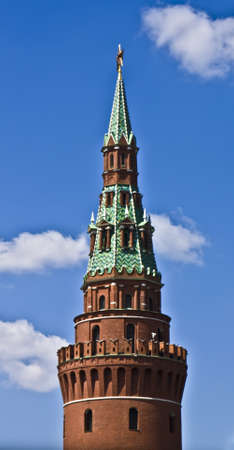 Moscow, Russia - July 04, 2012: one of towers of Kremlin fortress.のeditorial素材
