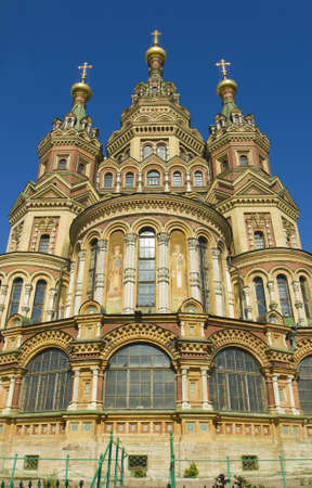 Peterhof, Russia - July 06, 2012: cathedral of St. Peter and St. Pavel in Peterhof, surroundings of St. Petersburg.のeditorial素材