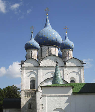 Orthodox cathedral in historical town Suzdal in Russia.