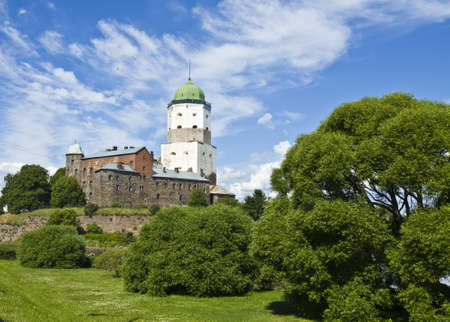 Vyborg, Russia - July 07, 2012: ancient town castle.のeditorial素材
