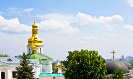 Monastery Kievo-Pecherskaya lavra in capital of Ukraine Kiev.の写真素材