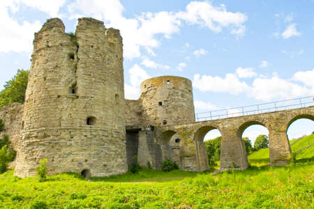 Kargopolye, Russia - July 21, 2013: middle ages castle Kargopolye in surroundings of St. Petersburg, Russia.のeditorial素材