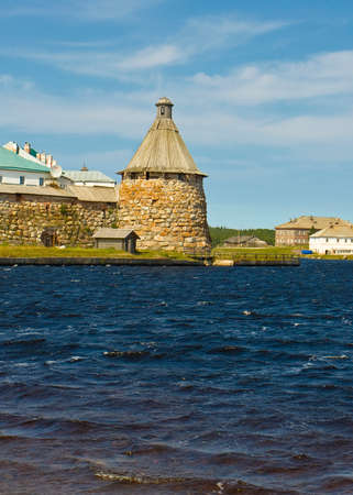 Transfiguration of Jesus Christ Savior Solovetskiy monastery on Solovki islands  Solovetskiy archipelago  in White sea, Russia,  UNESCO World Heritage Site の写真素材