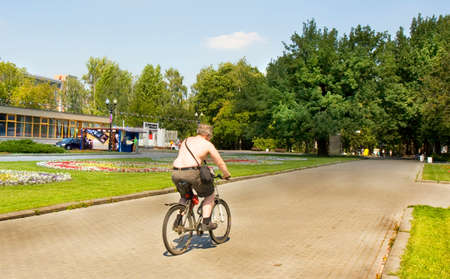 MOSCOW - JULY 01, 2014: people rest in park Izmaylovsky, the biggest park of Europe.のeditorial素材