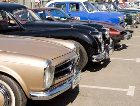 MOSCOW - APRIL 27, 2014: rally of classical cars, organized by Russian Club of Classical Autocars on...