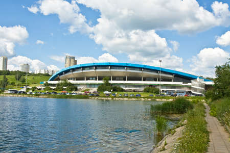 Moscow, Russia - June 19, 2012: cycle track in Krylatskiye hills.のeditorial素材
