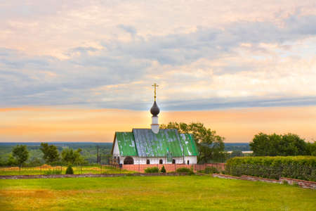 Chapel of Sergey Radonezhskiy in monastery of Transfiguration of Jesus Christ Saviour in Murom, Russia.の写真素材