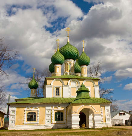 Cathedral of John the Baptist in Saint Alexey monastery in town Uglich, Russia.の写真素材