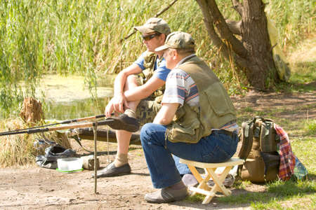 MOSCOW - AUGUST 20, 2014: people rest in park Pokrovskoye-Streshnevo, other name Pokrovskoye-Glebovo, founded in 1979 year.のeditorial素材