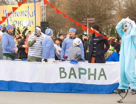 VARNA, BULGARIA - MARCH 26, 2016: carnival devoted to the World Puppetry Day.のeditorial素材