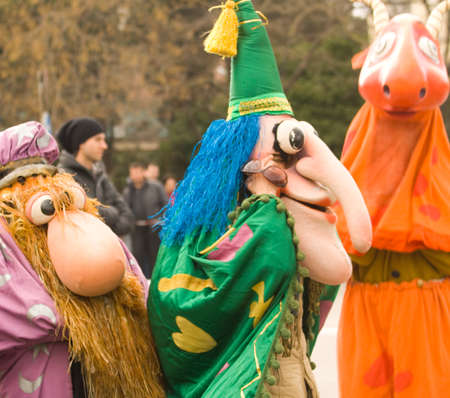 VARNA, BULGARIA - MARCH 26, 2016: carnival devoted to the World Puppetry Day.のeditorial素材