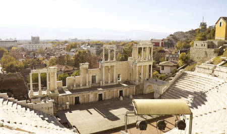 Ancient theatre built in II century in Plovdiv, Bulgaria.