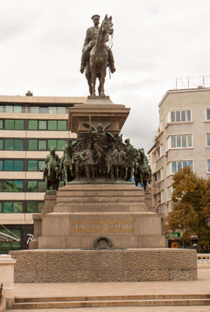 SOFIA, BULGARIA - OCTOBER 09, 2017: monument to the King-liberator to Russian king Alexander II, built in 1907 year.のeditorial素材