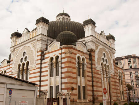SOFIA, BULGAIRA - OCTOBER 09, 2017: synagogue of Sofia, built in 1909 year.