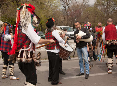 VARNA, BULGARIA - APRIL 29, 2017: Carnival Holiday of masks, carnival and theater costumes and national costumes.のeditorial素材