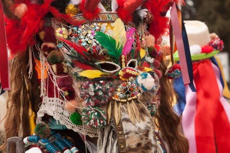 VARNA, BULGARIA - APRIL 29, 2017: Carnival Holiday of masks, carnival and theater costumes and...