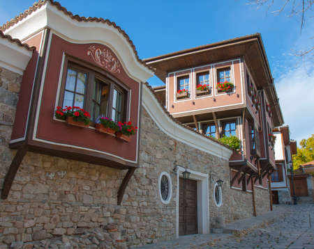 PLOVDIV, BULGARIA - NOVEMBER 09, 2015: old buikldings in historiのeditorial素材