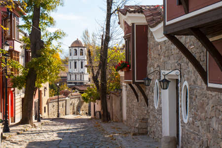PLOVDIV, BULGARIA - NOVEMBER 09, 2015: old buikldings in historiのeditorial素材