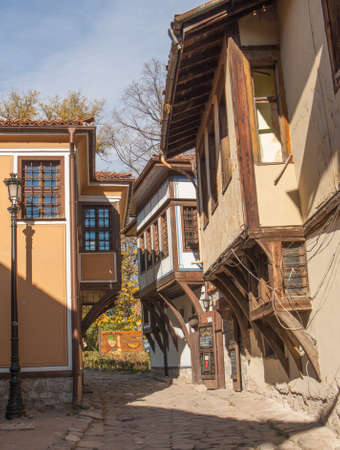 PLOVDIV, BULGARIA - NOVEMBER 09, 2015: old buikldings in historiのeditorial素材