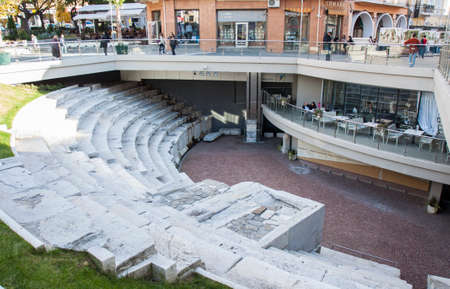 PLOVDIV, BULGARIA - NOVEMBER 09, 2015: Ruins of ancient theatreのeditorial素材