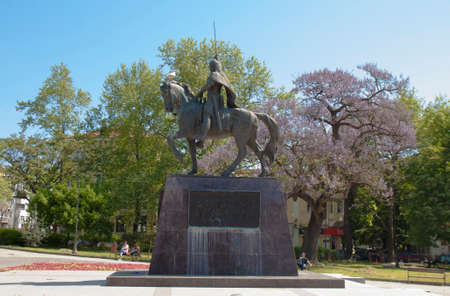 VARNA, BULGARIA - MAY 11, 2015: Monument to king Kaloyan.のeditorial素材