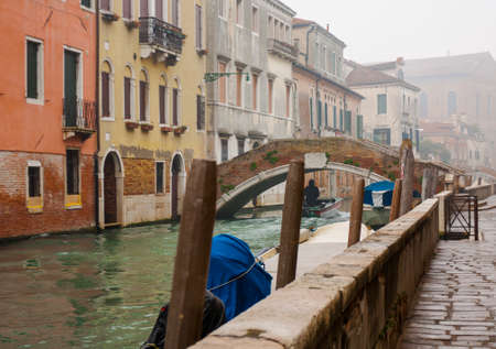 VENICE, ITALY - FEBRAURY 2020: Bridge on canal in Venice.のeditorial素材