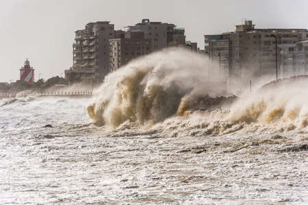 Rough seas ahead of the cold front.の写真素材