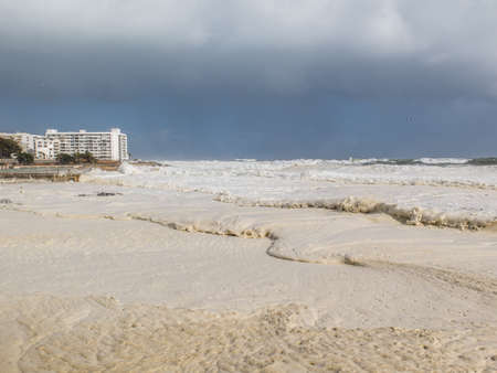 Rough seas ahead of the cold front. Cape Townの写真素材