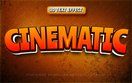 Cinematic 3d editable text effect styleのイラスト素材