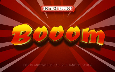 Booom 3d comic style editable text effectのイラスト素材