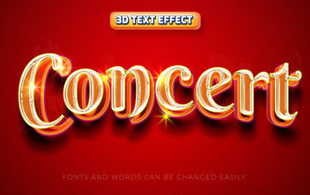 Concert fest 3d editable text effect styleのイラスト素材