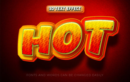 Hot heat 3d editable text effect styleのイラスト素材