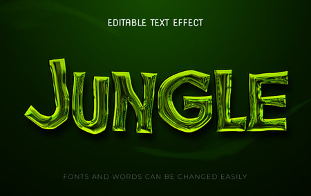 Jungle tale 3d editable text effectのイラスト素材