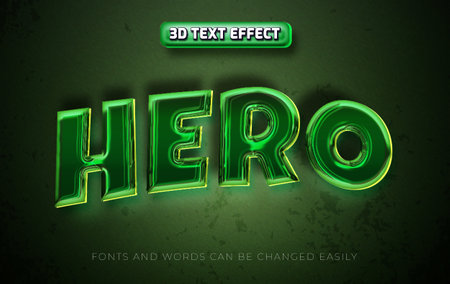 Hero movie style 3d editable text effectのイラスト素材