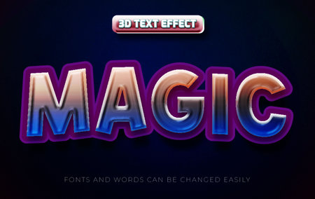 Magic 3d editable text effect style