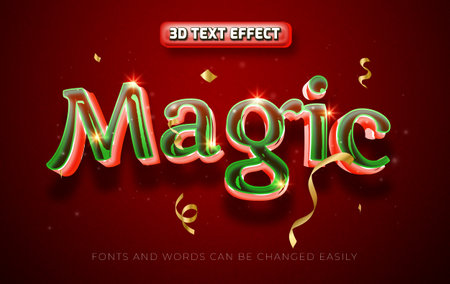 Magic 3d editable text effect styleのイラスト素材