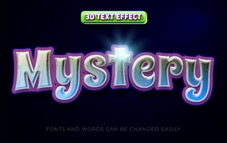 Mystery 3d editable text effect styleのイラスト素材