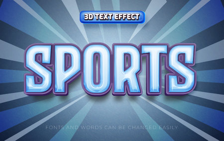 Sports 3d editable text effect styleのイラスト素材