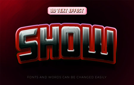 Show headline 3d editable text effect styleのイラスト素材