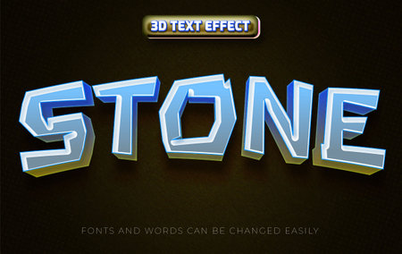Stone game headline 3d editable text effect styleのイラスト素材
