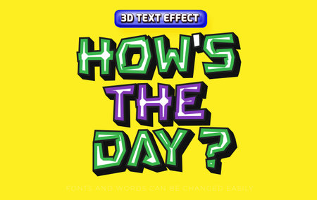 Vintage old 3d editable text effect styleのイラスト素材