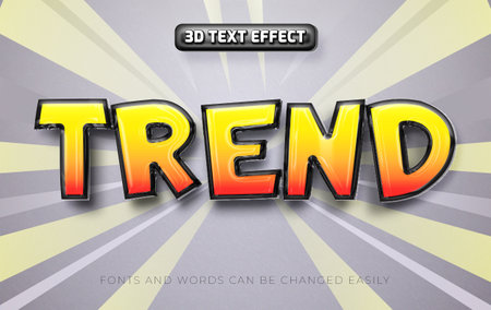 Trend bold 3d editable text effect styleのイラスト素材