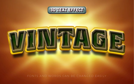 Vintage editable text effect styleのイラスト素材