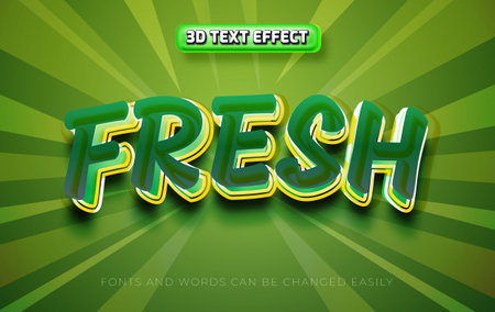 Fresh drink 3d editable text effect styleのイラスト素材