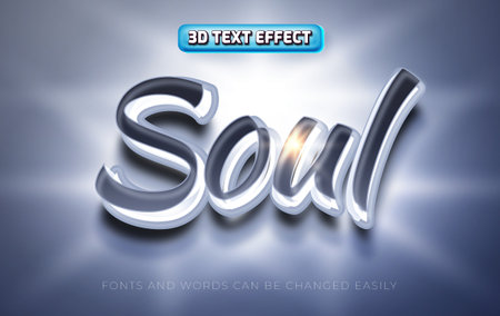Soul 3d editable text effect styleのイラスト素材